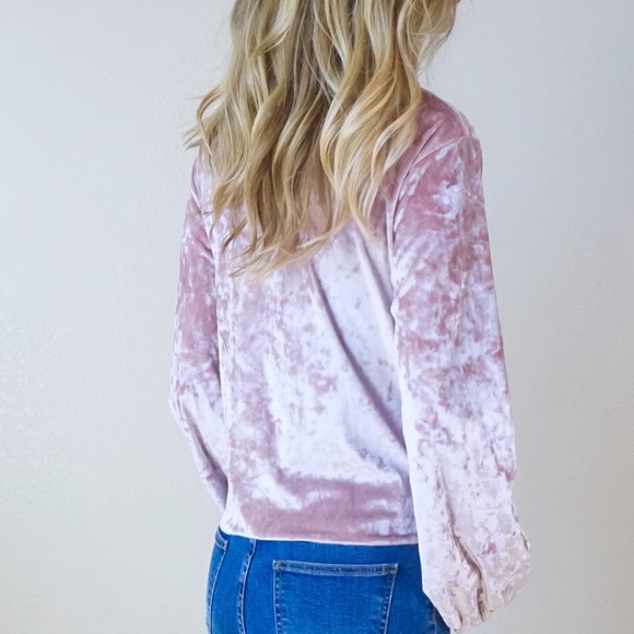 -Velvet Blush Knot Top- - Picture 4 of 4