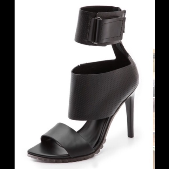 Tibi New York Evie black ankle strap heels - Picture 2 of 4