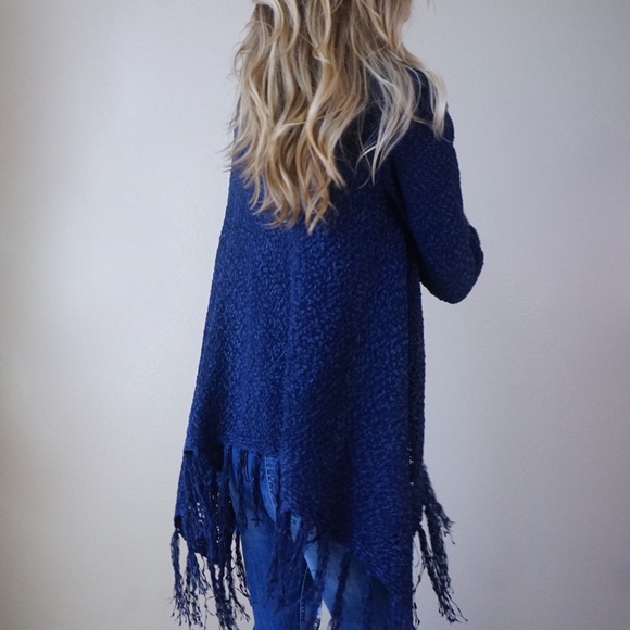 -Navy Knit Cardigan- - Picture 4 of 4