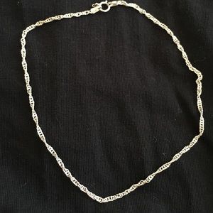 Sterling silver ankle bracelet
