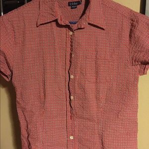 Cute plaid buckle shirt sorry for wrinkles- cute!