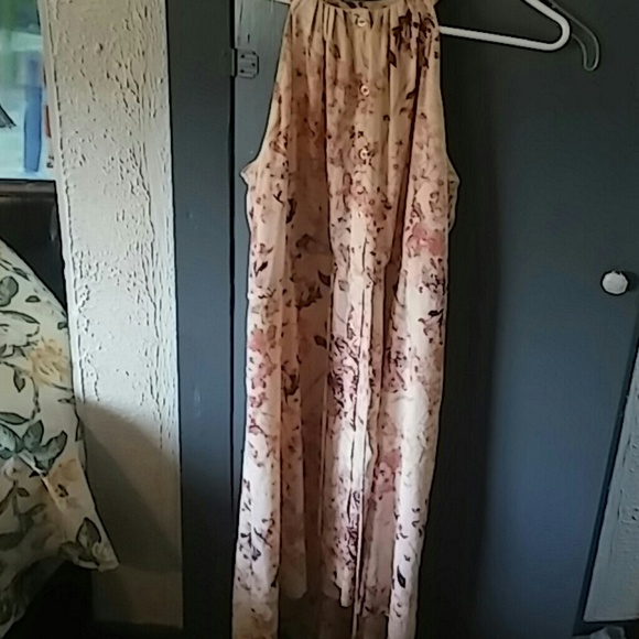 Floral pink High low dress