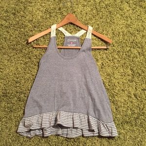 Energie Ruffled Bottom Sleeveless Top