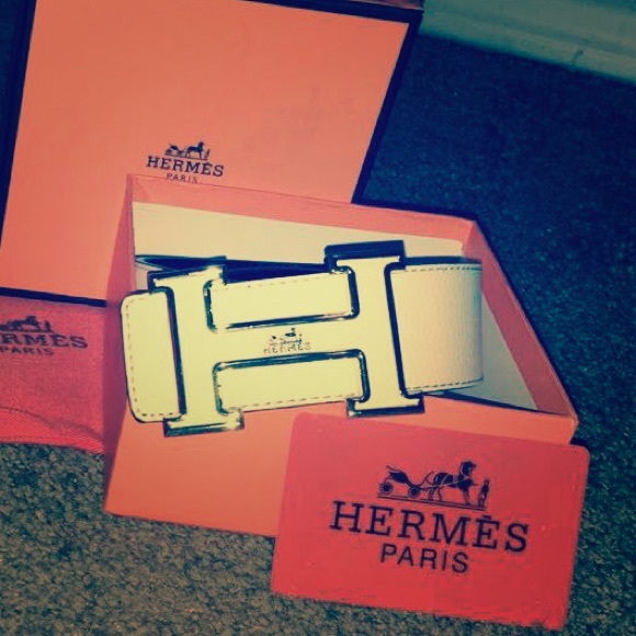 Hermes belt (white sz 34/38)