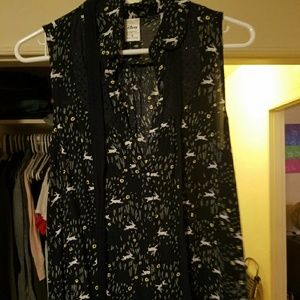 Lauren Conrad Disney blouse with a tie