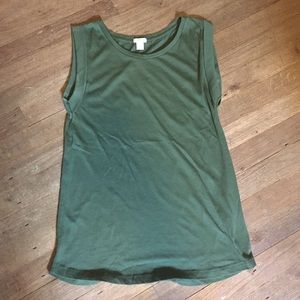 J crew sleeveless shirt