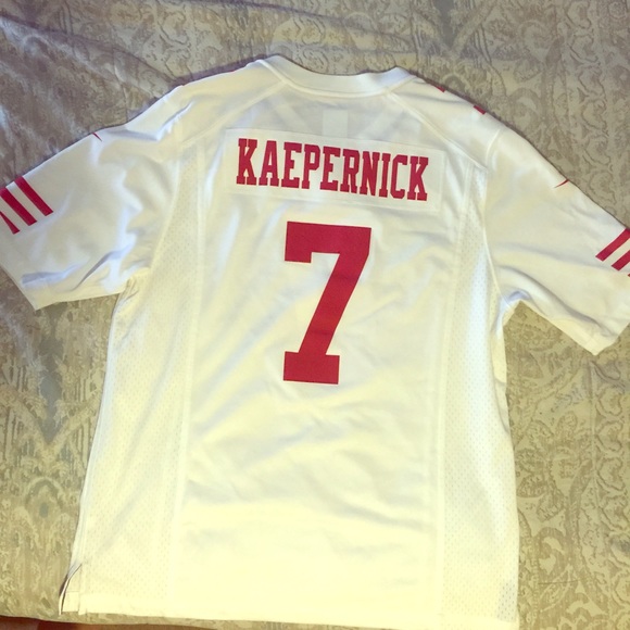 White and red men's kaepernick jersey xl