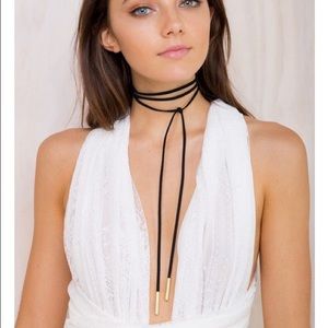 Vegan leather cord necklace