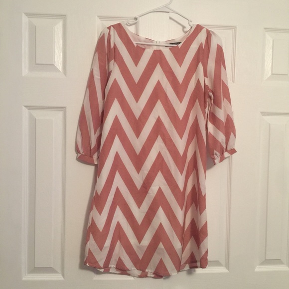 Pink Chevron Dress
