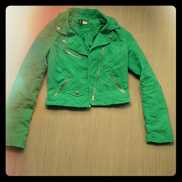 h&m faux suede biker jacket