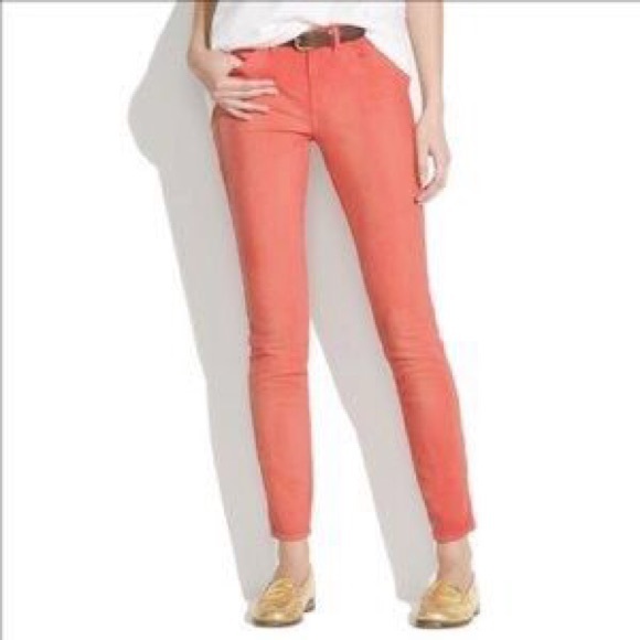 Madewell Denim - Madewell Coral/Pink Skinny Skinny Jean Sz 12