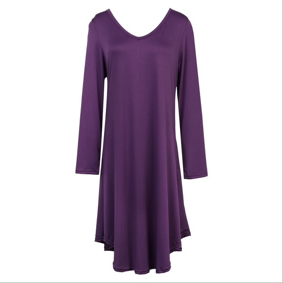 Purple Fall Flowy Dress 🍂🍁🍃 - Picture 2 of 4