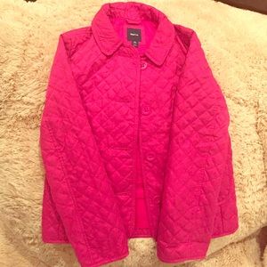 GAP pink quilted light coat ~ XXL 14-16