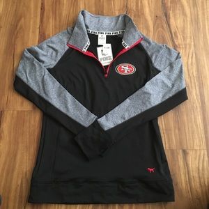 Rare PINK NFL Exclusive 49ers Half Zip Up Pullover