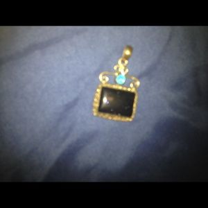 green and Blumoon stone gemstone pendant