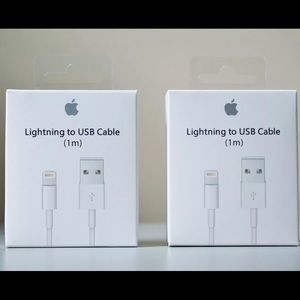 (2) NEW Apple iphone usb charging cables 3ft