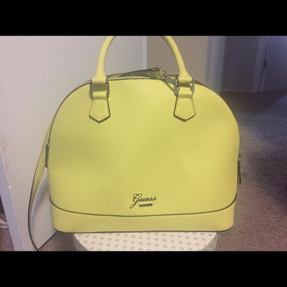 Guess Yellow Satchel