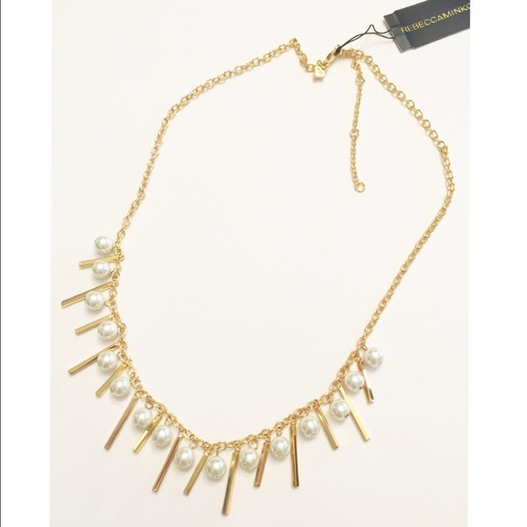 NWT Rebecca Minkoff 12K gold pearl necklace - Picture 2 of 4