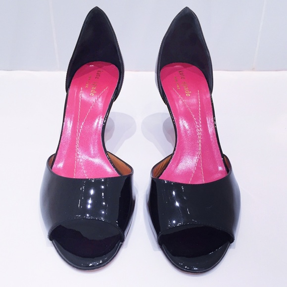 Black patent💓Kate Spade💓D'Orsay peep toe - Picture 2 of 4