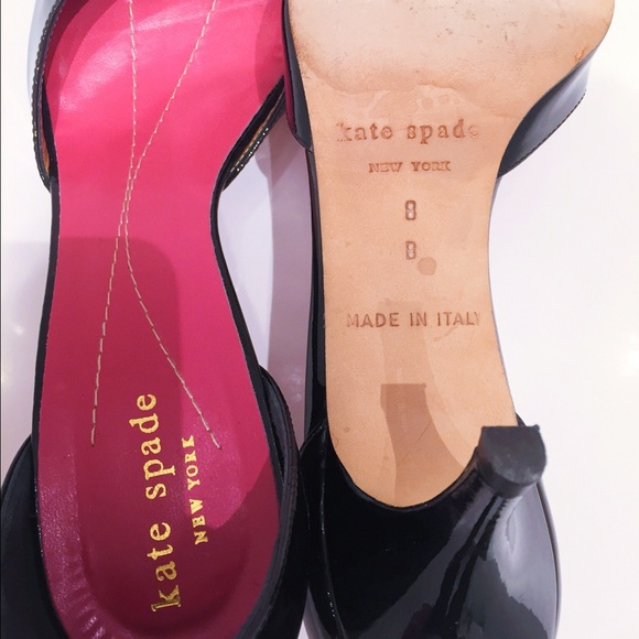 Black patent💓Kate Spade💓D'Orsay peep toe - Picture 4 of 4