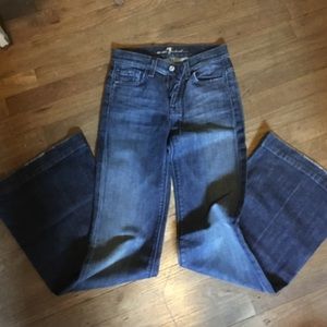 7 for all mankind high waisted wide leg  jeans