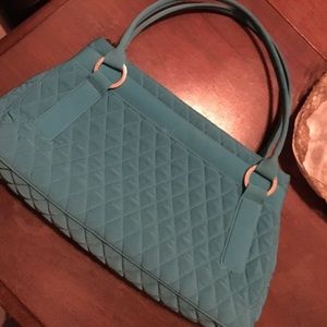 Vintage Vera Bradley Turquoise Microfiber Purse