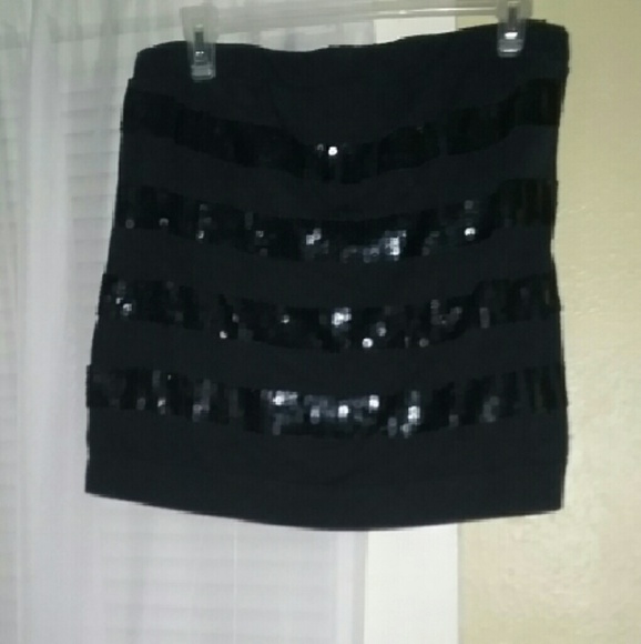 Black sequin halter