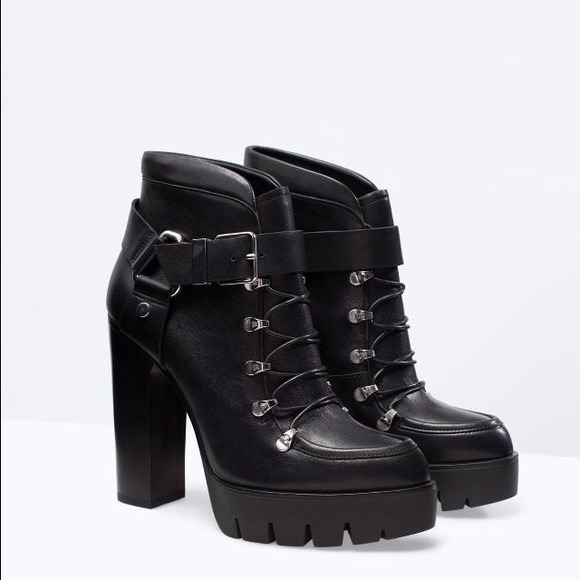 Zara lace up booties
