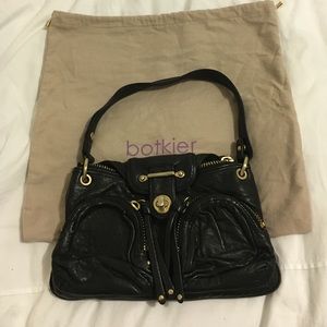 Botkier black leather shoulder bag