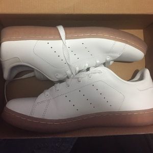 white & pink Stan Smith