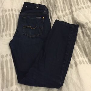 7 For All Mankind Kimmie Crop in Lyst