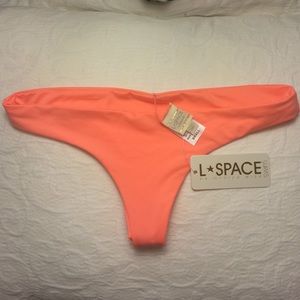 L Space Bikini Bottoms in neon corals, sz S, NWT
