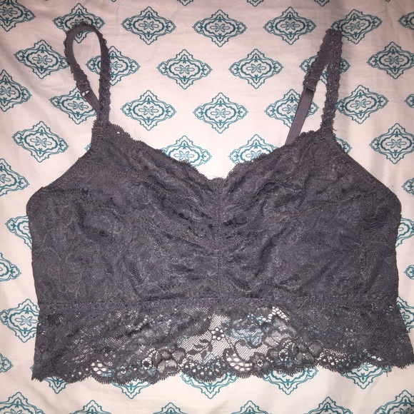 Gray lace bralette