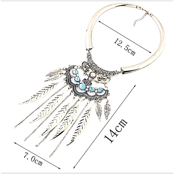 Boho Feather Necklace - Picture 3 of 3