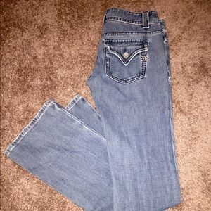 Miss Me 28x34 distressed flap pocket jeans