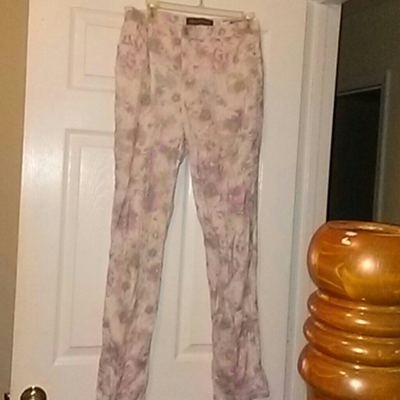 Floral pastel jeans