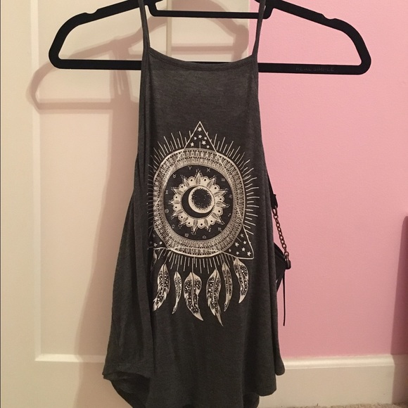 Charlotte Russe Graphic Halter
