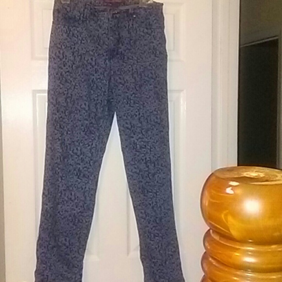 Dark & Light Blue Floral Jeans