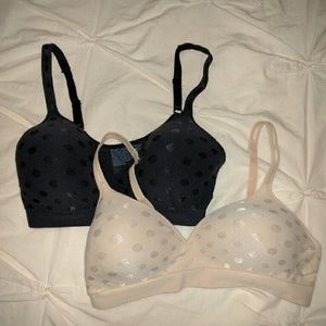 BOGO Hanes Fuller Coverage Foam Wirefree Bras L