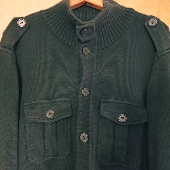 OldNavy MILITARY Button-Up Cardigan Sz Lg