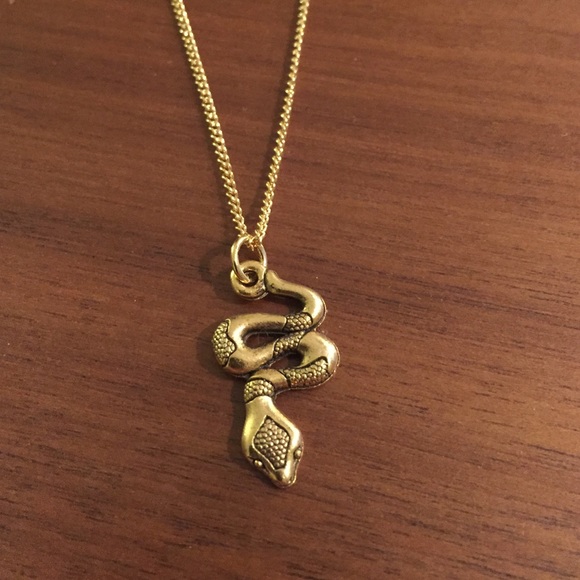 Jewelry - Snake charm pendant necklace