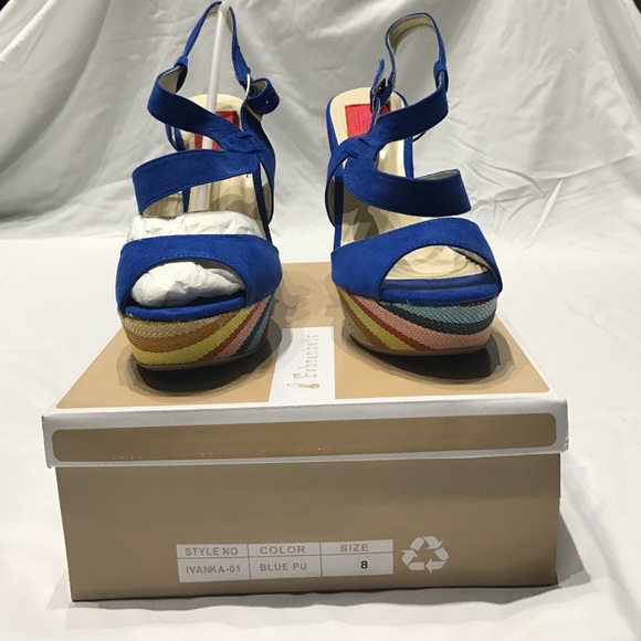 Cobalt blue wedges
