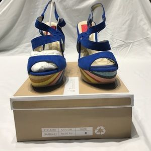 Cobalt blue wedges
