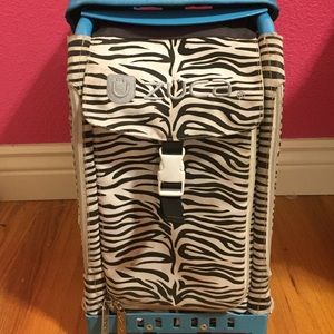 Blue Zebra Zuca with reversible cushion