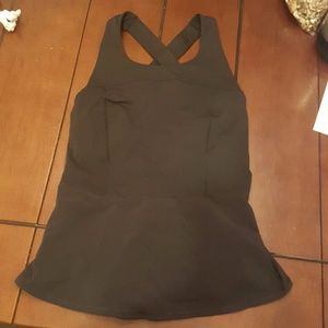 Like new Lululemon peplum tank black size 2