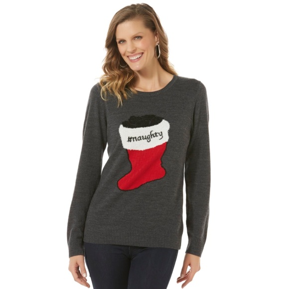 Laura Scott Sweaters - "Naughty" Christmas Sweater