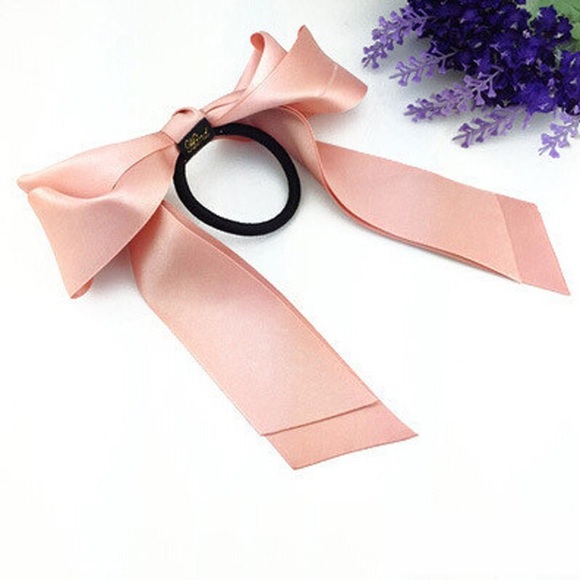 🌟2 for 5!🌟Satin Pink Bow🎀 - Picture 2 of 3