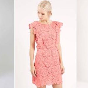 Topshop Blue Lace Scallop Dress