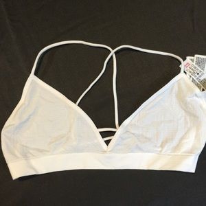 White strappy bra