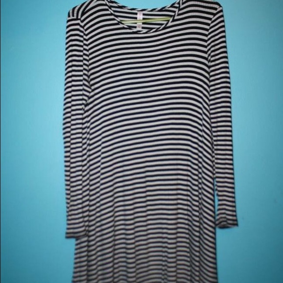 Striped piko TShirt dress